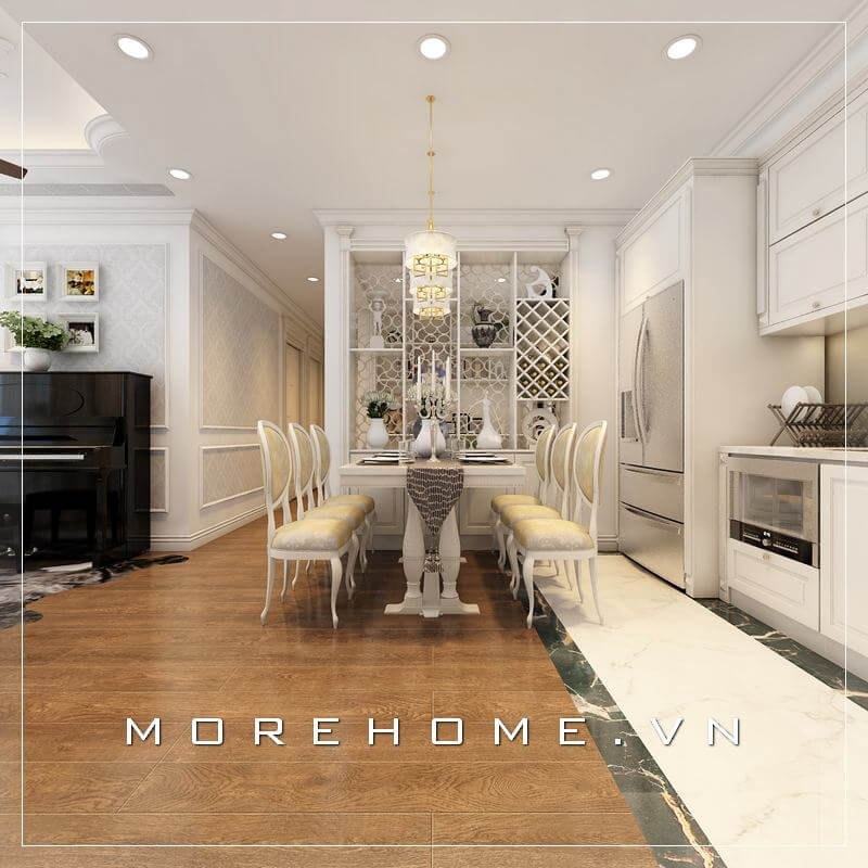 Bàn ăn biệt thự sang trọng, cao cấp và tiện nghi